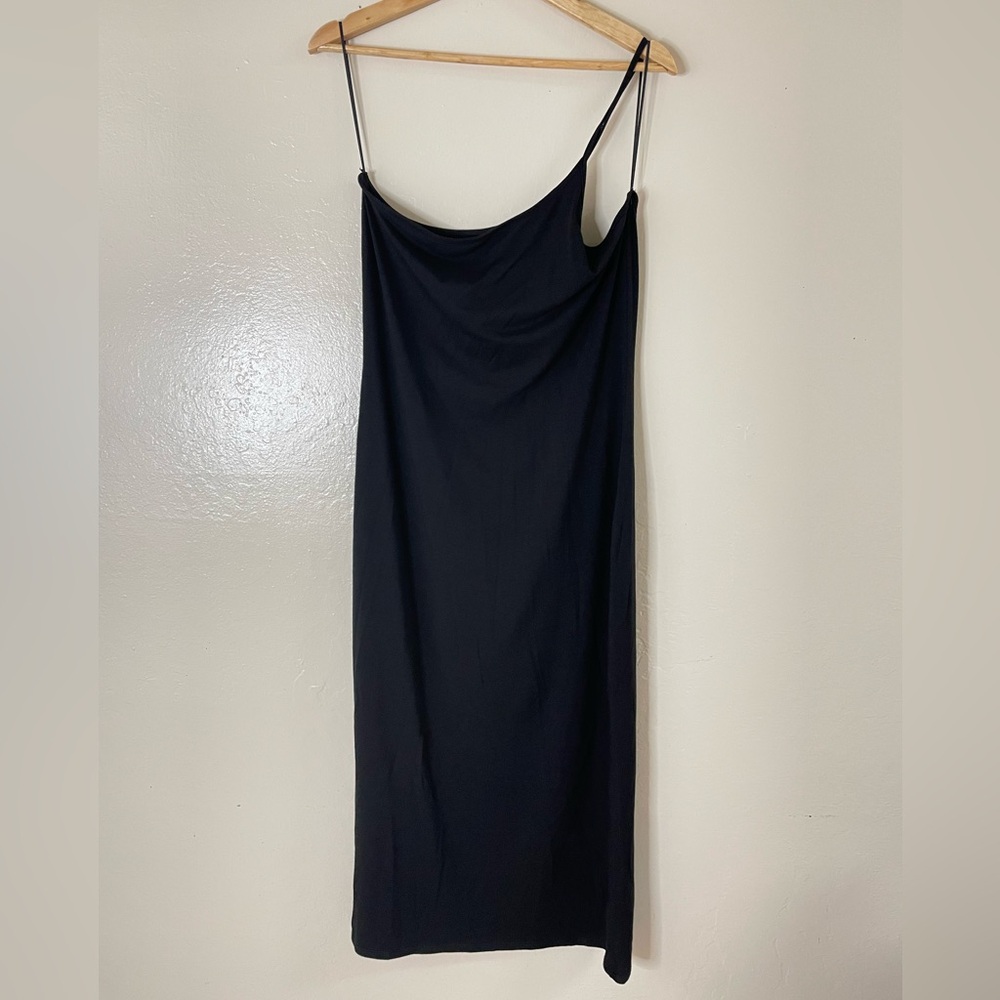 Reformation Women’s Black One shoulder strap asymmetrical Dress - Picture 2 of 11